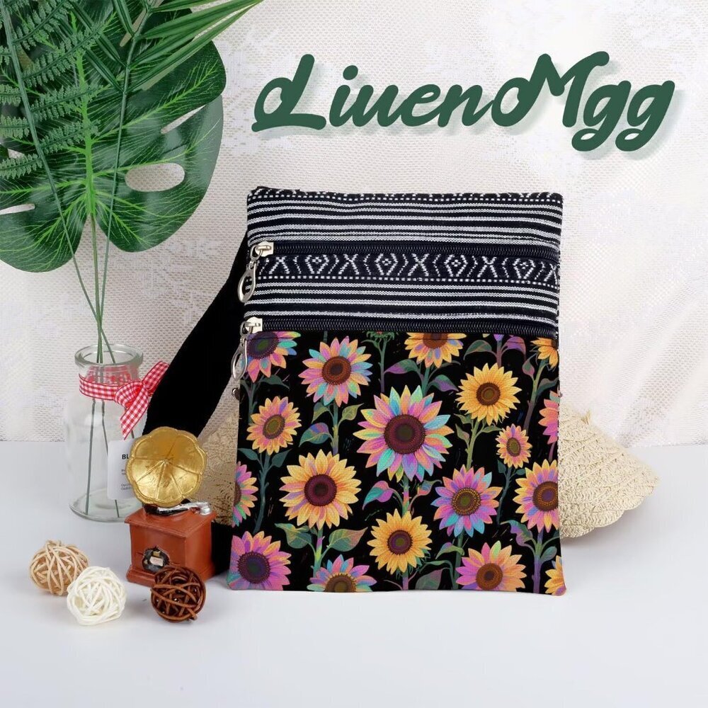 Crossbody Bag Ethnic Pattern Polyester Small Orga… - image 5